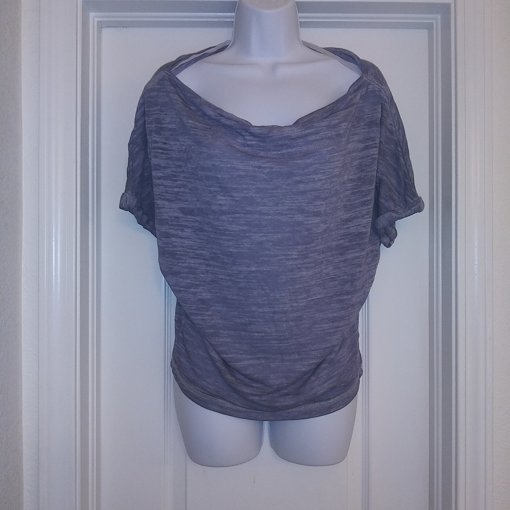 Free People Cowl Neck Burnout T Shirt